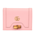 Gucci Diana Bamboo Card Case Wallet, &pound;250, Accessories, Pink, Leather, Front view